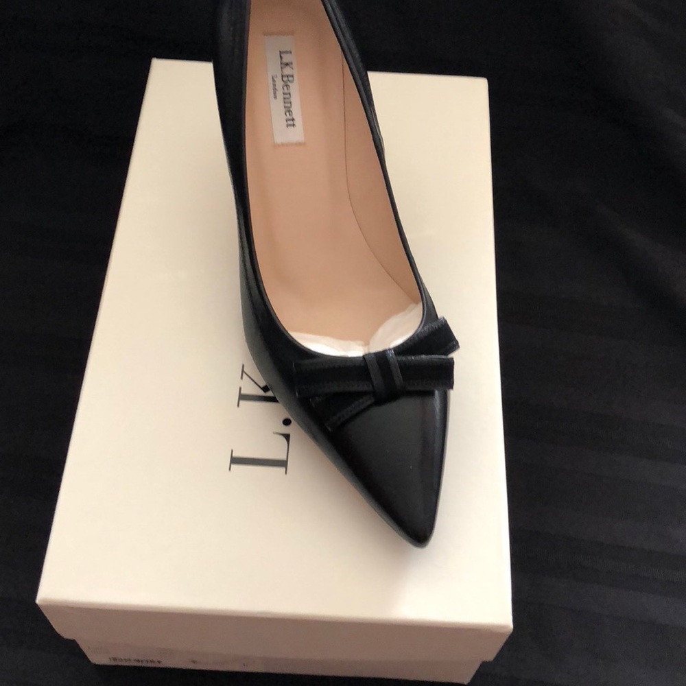 LK Bennett Lottie shoes in suede and Napa leather